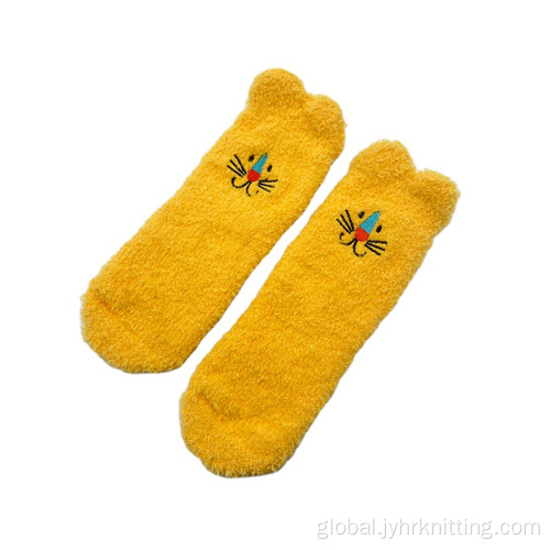 Plush Fuzzy Socks Women Cartoon Warm Cozy Fluffy Slipper Socks Supplier